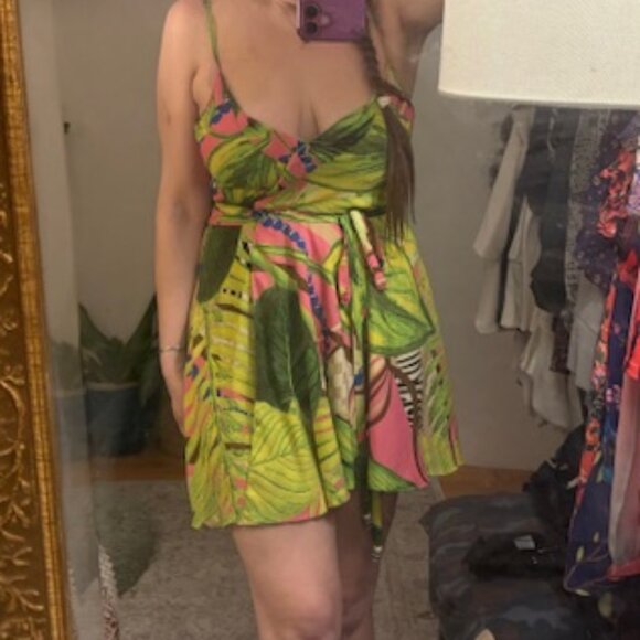 Farm Rio Wrap Dress, Sz P - Picture 3 of 10